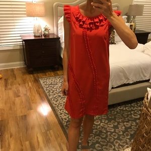 Ruffle shift dress